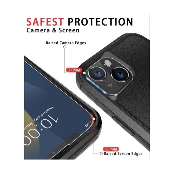 Diverbox for iPhone 14 Case [Shock-proof] [Drop-proof] [Tempered Glass Screen + - Picture 4 of 7